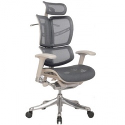 Ортопедическое кресло руководителя «HFYM 01-G Серая сетка/серый каркас»